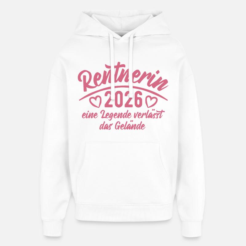 Retraité 2026 - Retraite - Pension - Sweat à capuche unisexe Stanley/Stella Oversized - blanc