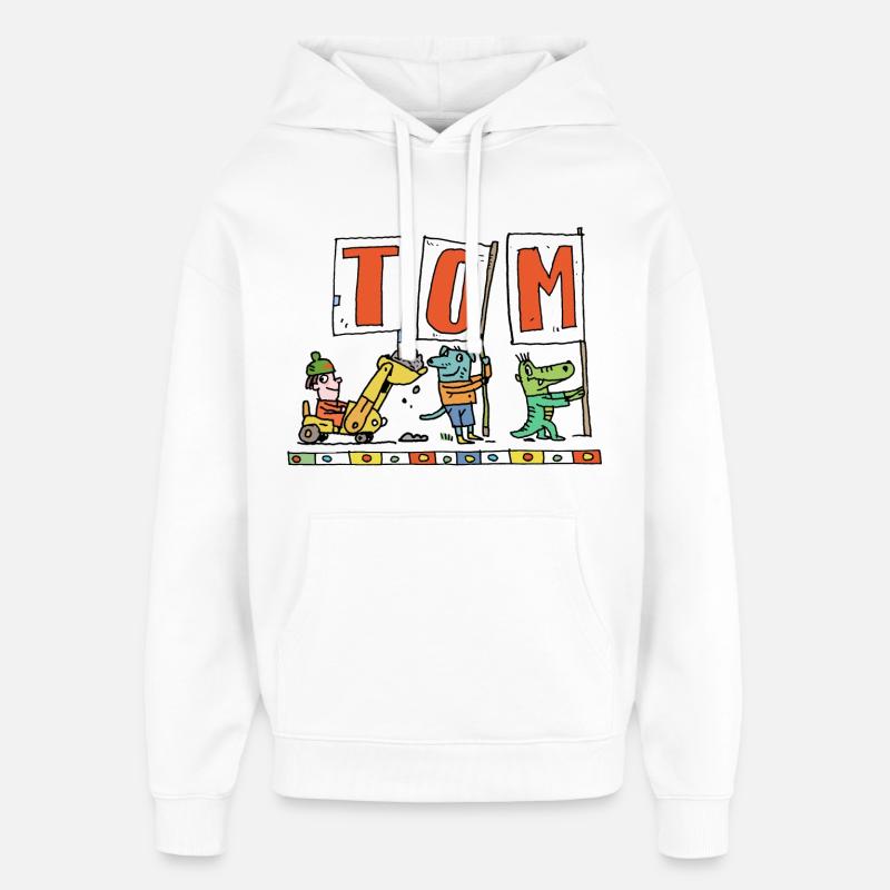 C’est l’anniversaire de TOM - Sweat à capuche unisexe Stanley/Stella Oversized - blanc