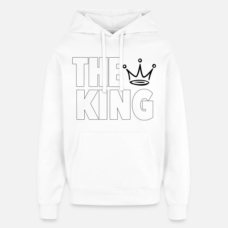 The King – Bold Crown Statement Design - Oversized Unisex Hoodie von Stanley/Stella - Weiß