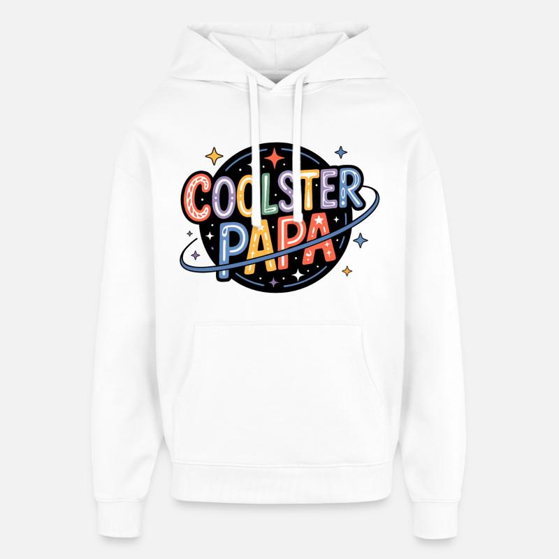 Papa le plus cool - Sweat à capuche unisexe Stanley/Stella Oversized - blanc