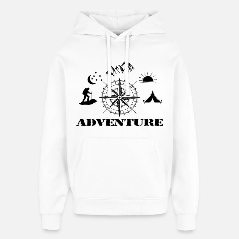Aventure - Sweat à capuche unisexe Stanley/Stella Oversized - blanc