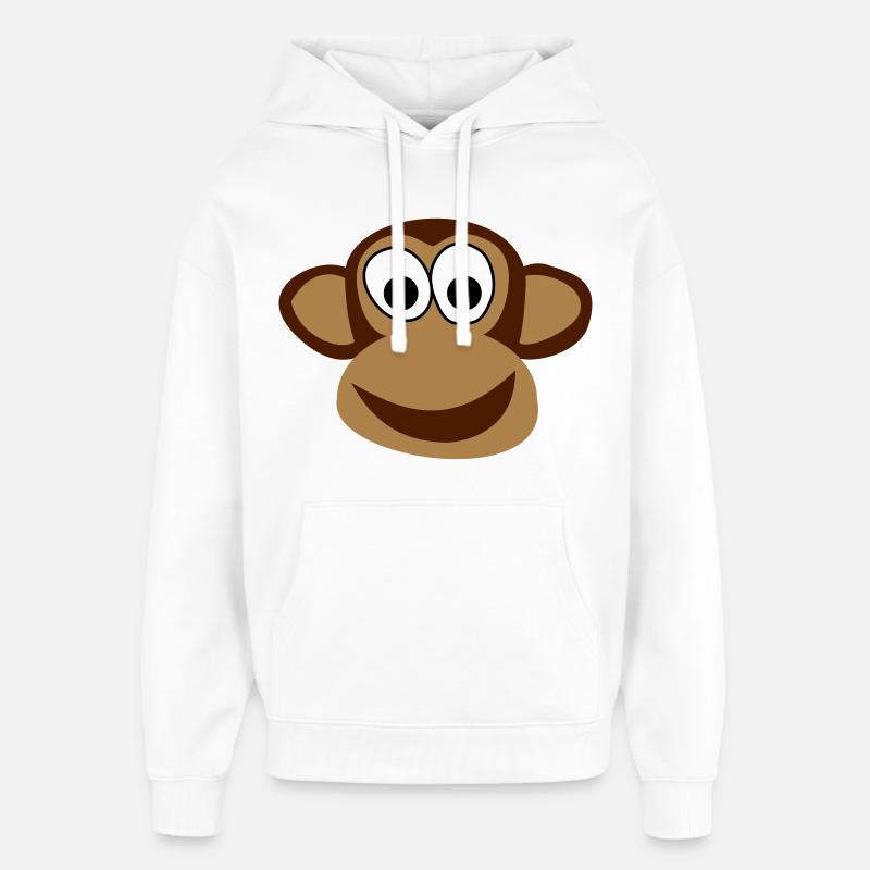 singe - Sweat à capuche unisexe Stanley/Stella Oversized - blanc