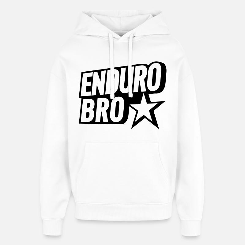 Enduro Bro simple - Sweat à capuche unisexe Stanley/Stella Oversized - blanc