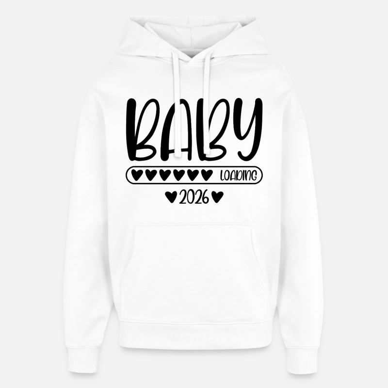 Baby 2026 loading - Oversized Unisex Hoodie von Stanley/Stella - Weiß