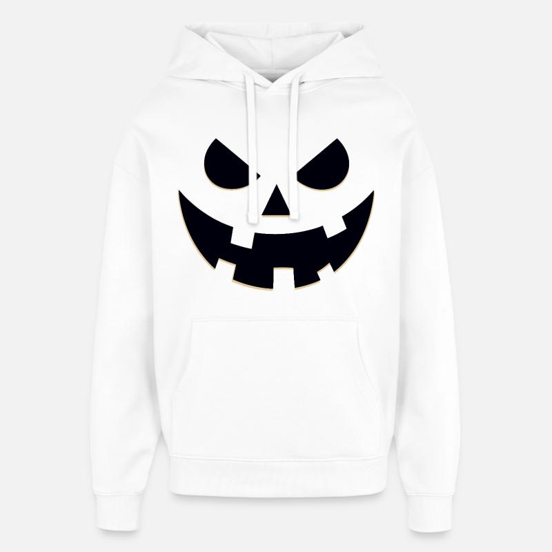 Portrait étrange de Jack-O'-Lantern - Sweat à capuche unisexe Stanley/Stella Oversized - blanc