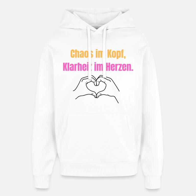 Chaos Statement ADHD and Autism - Oversized Unisex Hoodie by Stanley/Stella - white