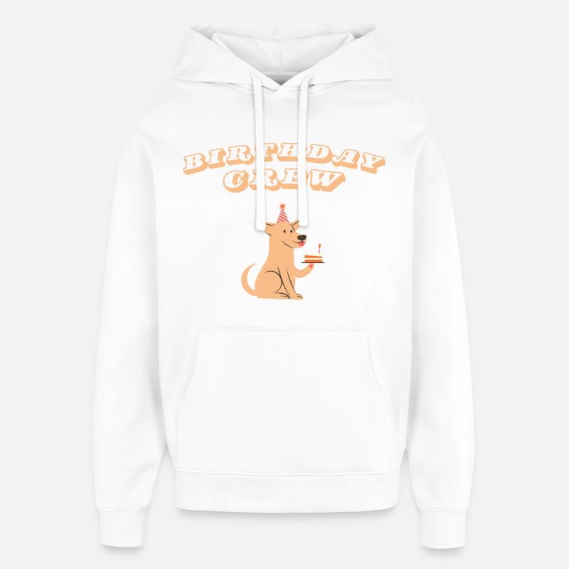 Équipe d’anniversaire - Sweat à capuche unisexe Stanley/Stella Oversized - blanc