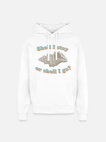 Muschel oder gehen? - Oversized Unisex Hoodie von Stanley/Stella - Weiß