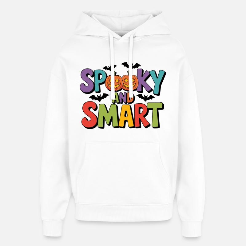 Design d’Halloween effrayant et intelligent - Sweat à capuche unisexe Stanley/Stella Oversized - blanc