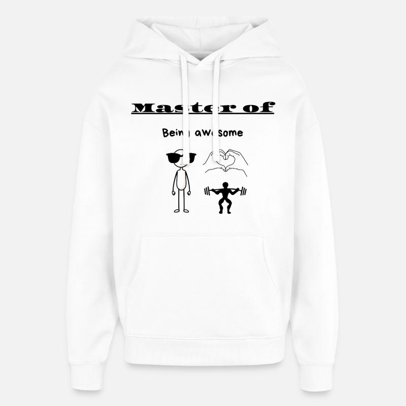 Maître de l’Être Génial - Sweat à capuche unisexe Stanley/Stella Oversized - blanc