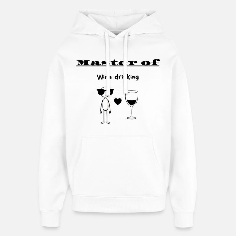 Maître du vin - Sweat à capuche unisexe Stanley/Stella Oversized - blanc