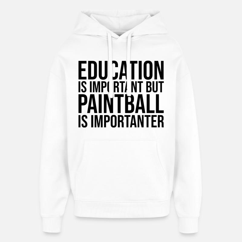 Paintball - Sweat à capuche unisexe Stanley/Stella Oversized - blanc