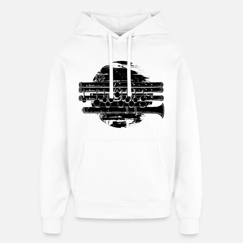 Flûte - Sweat à capuche unisexe Stanley/Stella Oversized - blanc