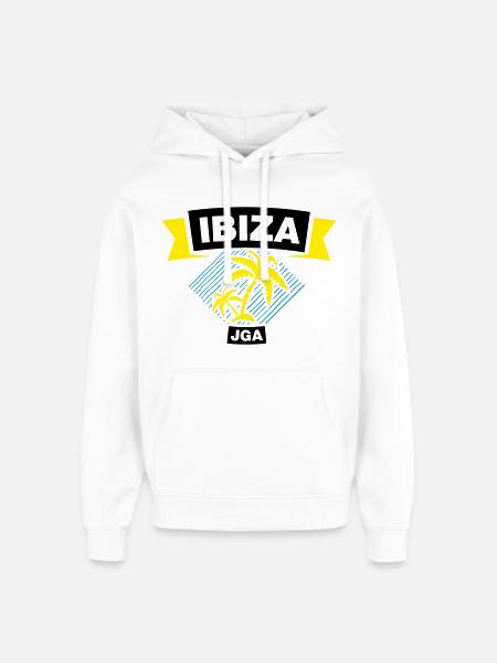 IBIZA Bachelor Party Crew - Oversized Unisex Hoodie by Stanley/Stella - white