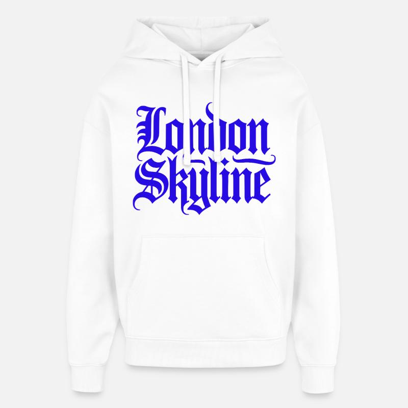 Skyline de Londres - Sweat à capuche unisexe Stanley/Stella Oversized - blanc