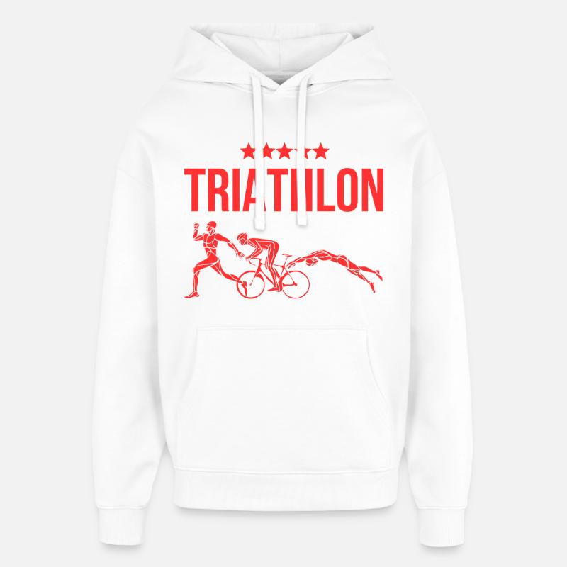 Triathlon - Sweat à capuche unisexe Stanley/Stella Oversized - blanc