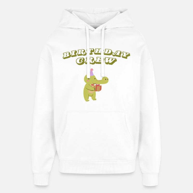 Équipe d’anniversaire - Sweat à capuche unisexe Stanley/Stella Oversized - blanc