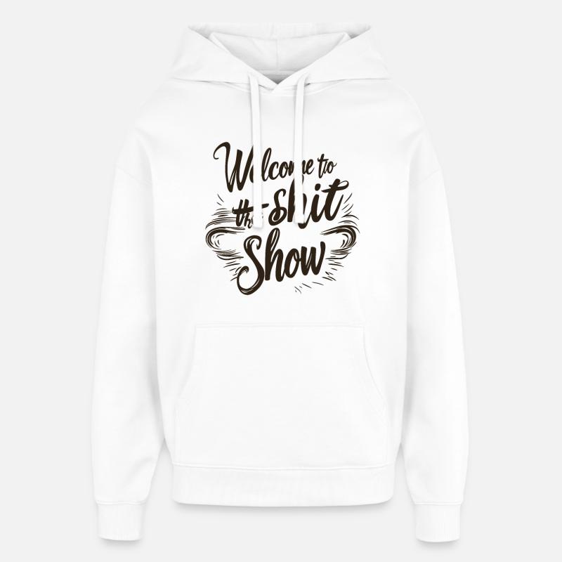 Spectacle de merde - Sweat à capuche unisexe Stanley/Stella Oversized - blanc