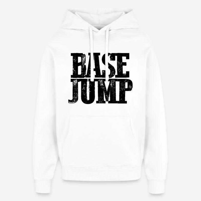 Base Jump - B.A.S.E. - Basejumper - Sweat à capuche unisexe Stanley/Stella Oversized - blanc