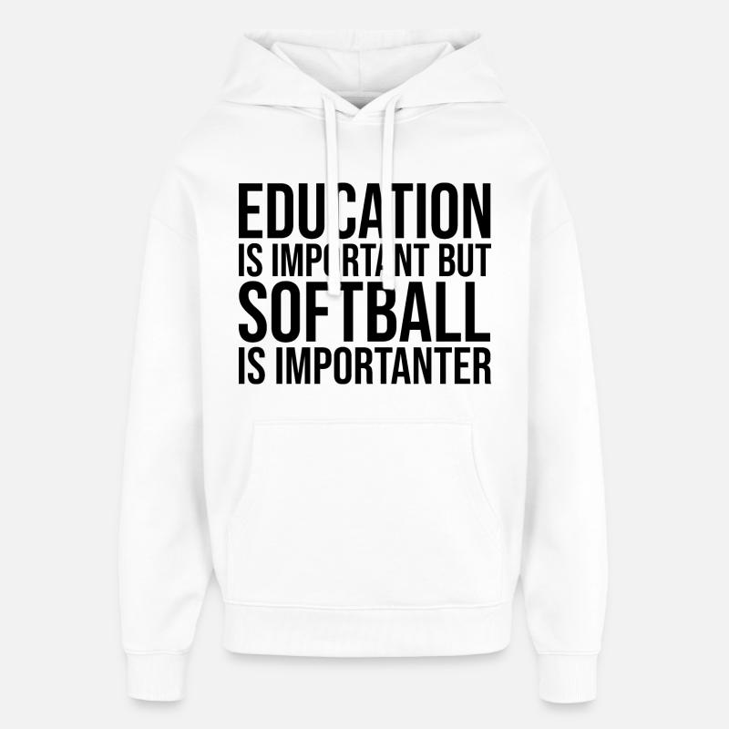 softball - Sweat à capuche unisexe Stanley/Stella Oversized - blanc