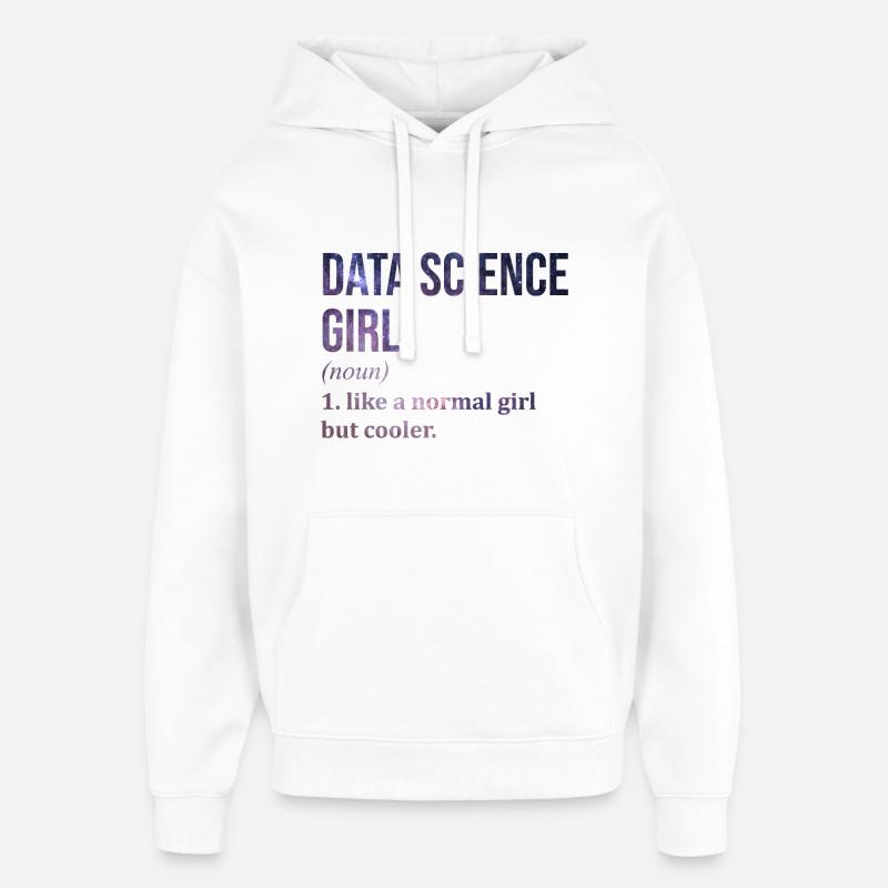 Science des données - Sweat à capuche unisexe Stanley/Stella Oversized - blanc