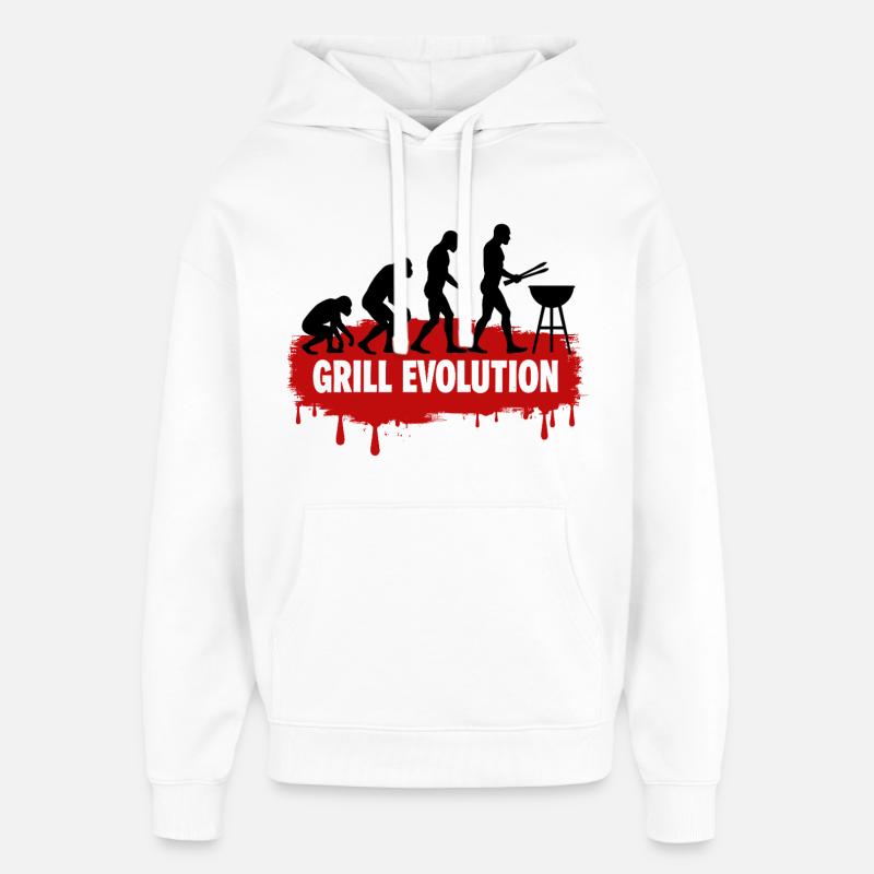 Grill Evolution - Oversized Unisex Hoodie von Stanley/Stella - Weiß