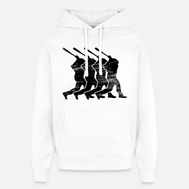 Batte de baseball - Sweat à capuche unisexe Stanley/Stella Oversized - blanc