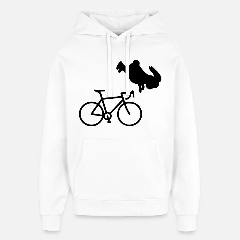 Bicycle Cycling Bunny - Oversized Unisex Hoodie by Stanley/Stella - white