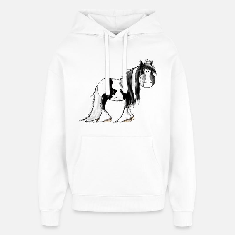 Irish Tinker Pferd - Pinto - Oversized Unisex Hoodie von Stanley/Stella - Weiß