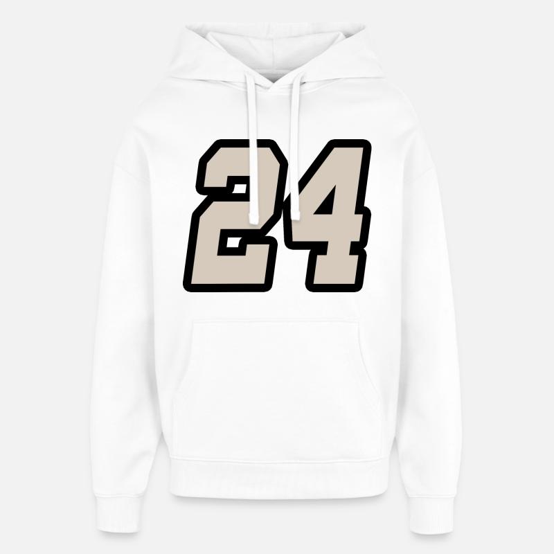 Nummer vierundzwanzig 24 - Oversized Unisex Hoodie von Stanley/Stella - Weiß