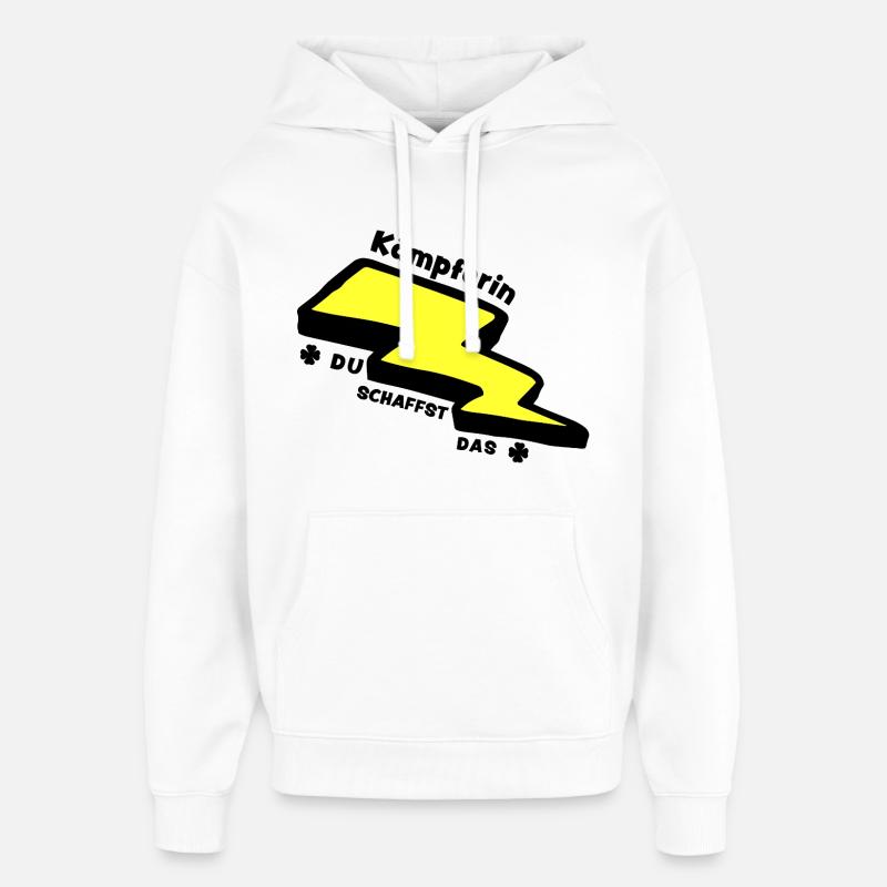 Glücksbringer: Kämpferin - Du schaffst das! - Oversized Unisex Hoodie von Stanley/Stella - Weiß