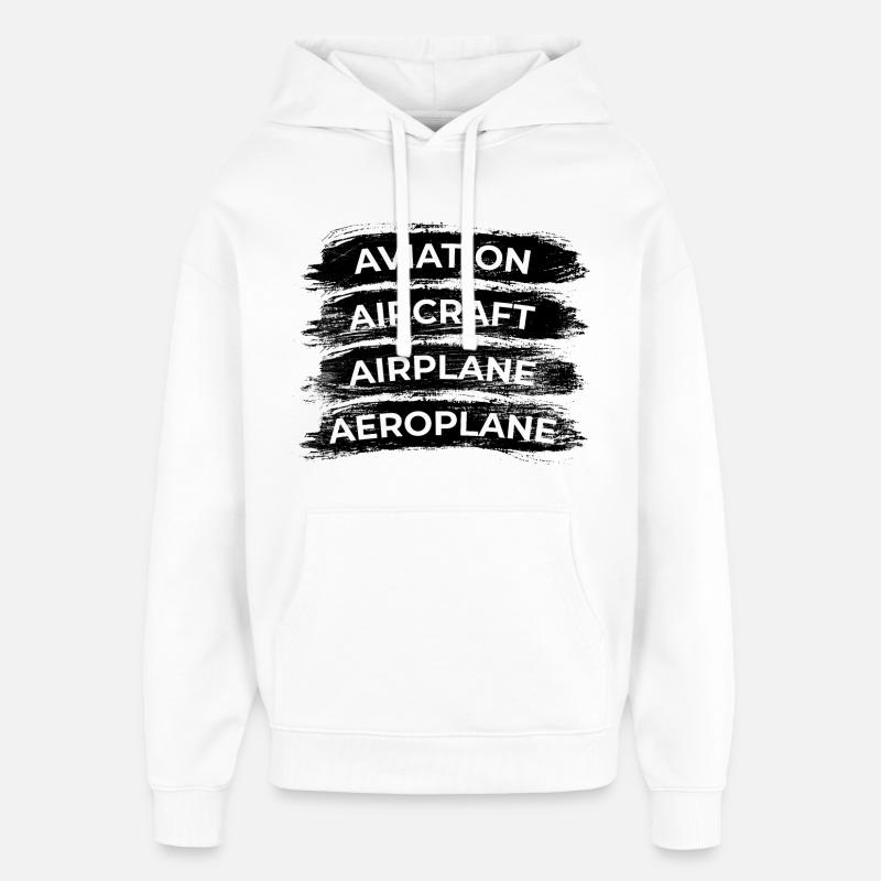 Plane Spotter Routine - Oversized Unisex Hoodie von Stanley/Stella - Weiß
