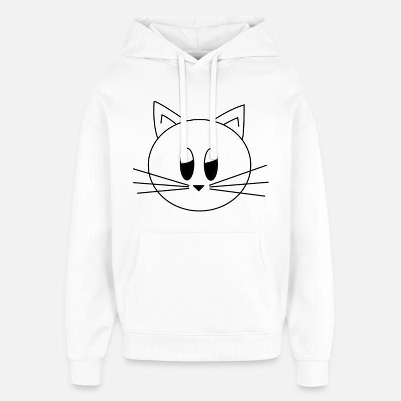 Chaton - Sweat à capuche unisexe Stanley/Stella Oversized - blanc