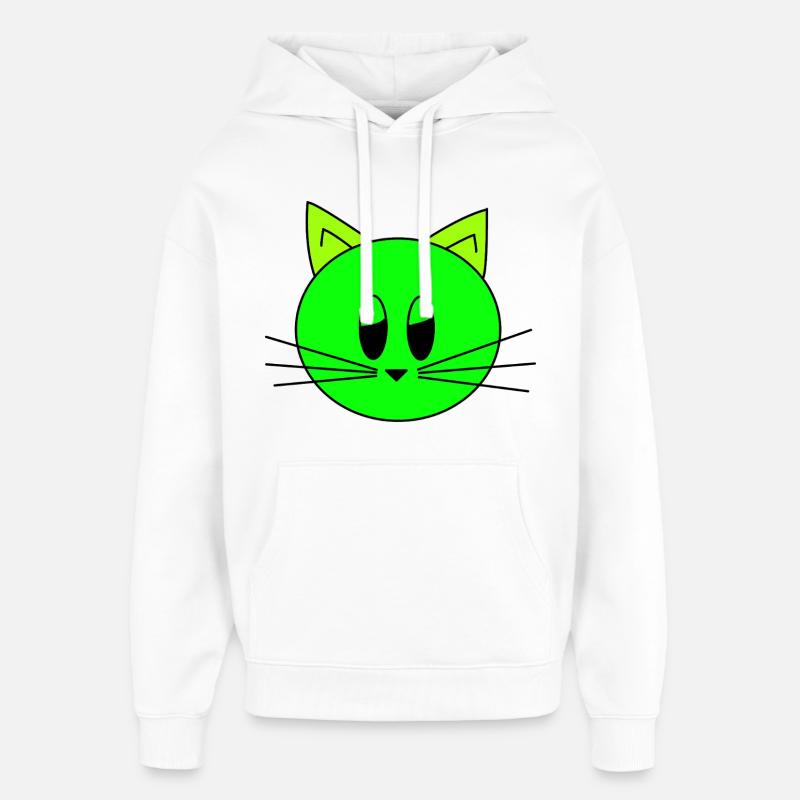 Tête de chat - Sweat à capuche unisexe Stanley/Stella Oversized - blanc