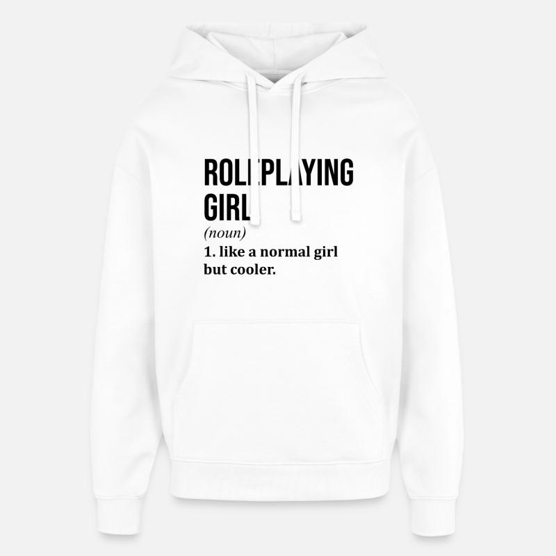 Jeu de rôle - Sweat à capuche unisexe Stanley/Stella Oversized - blanc
