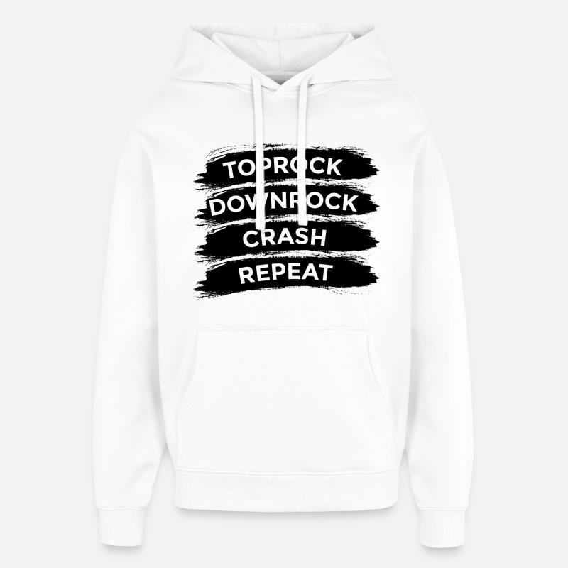 Dicton breakdancer - Sweat à capuche unisexe Stanley/Stella Oversized - blanc