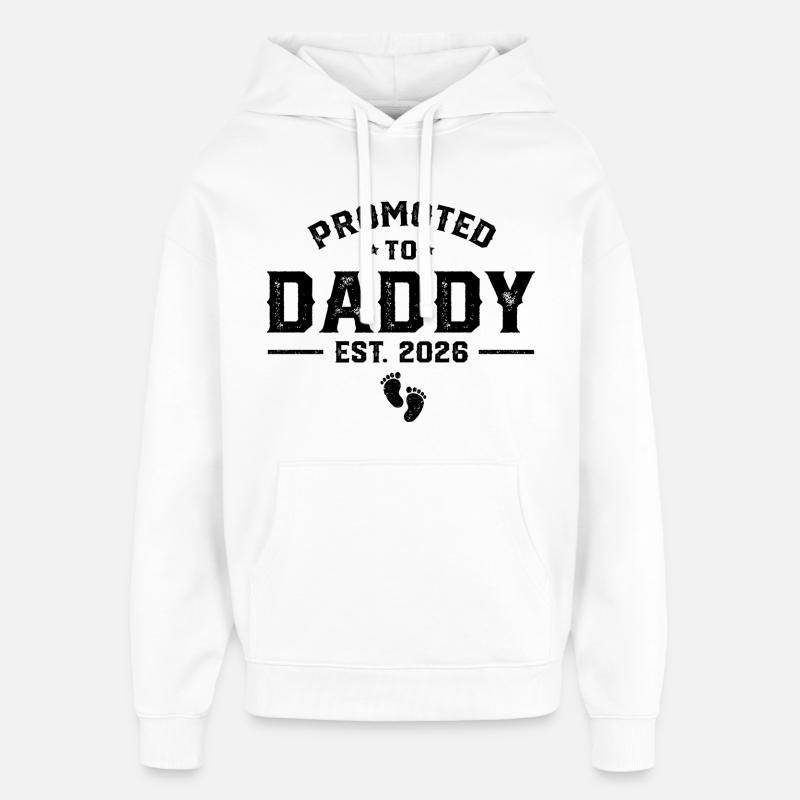 Daddy Est 2026 – Lustiges Papa  - Oversized Unisex Hoodie von Stanley/Stella - Weiß