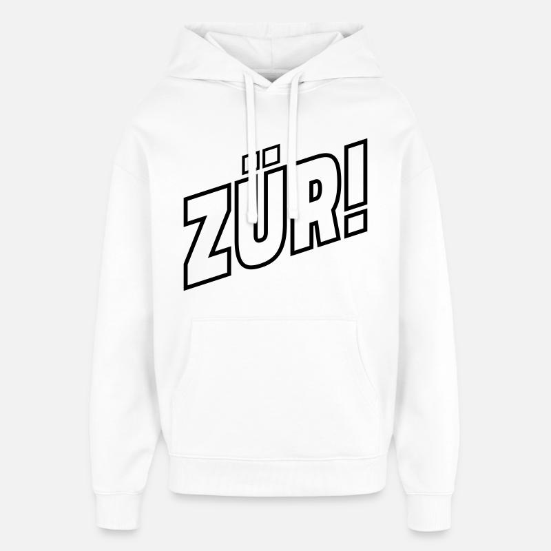 Zurich - Sweat à capuche unisexe Stanley/Stella Oversized - blanc