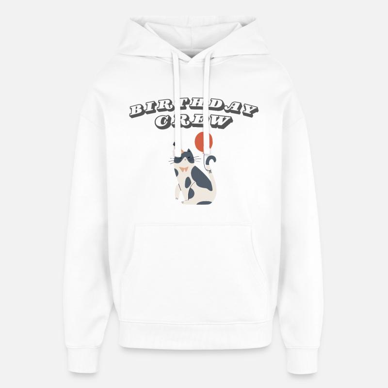 Équipe d’anniversaire - Sweat à capuche unisexe Stanley/Stella Oversized - blanc