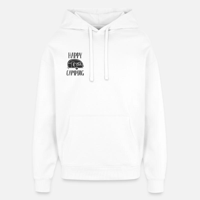 Van Camper Joy Illustration - Sweat à capuche unisexe Stanley/Stella Oversized - blanc
