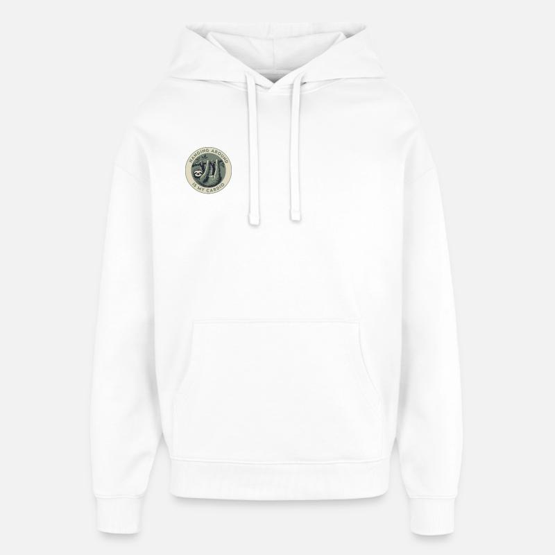 Traîner, c’est mon cardio - Sweat à capuche unisexe Stanley/Stella Oversized - blanc