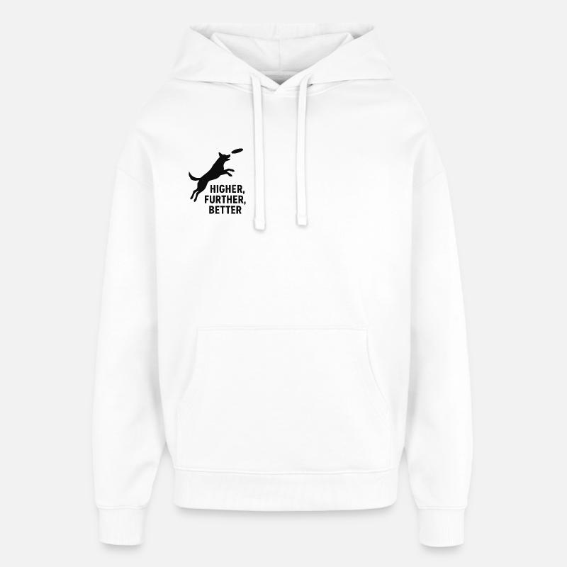 Frisbee saut de chien - Sweat à capuche unisexe Stanley/Stella Oversized - blanc