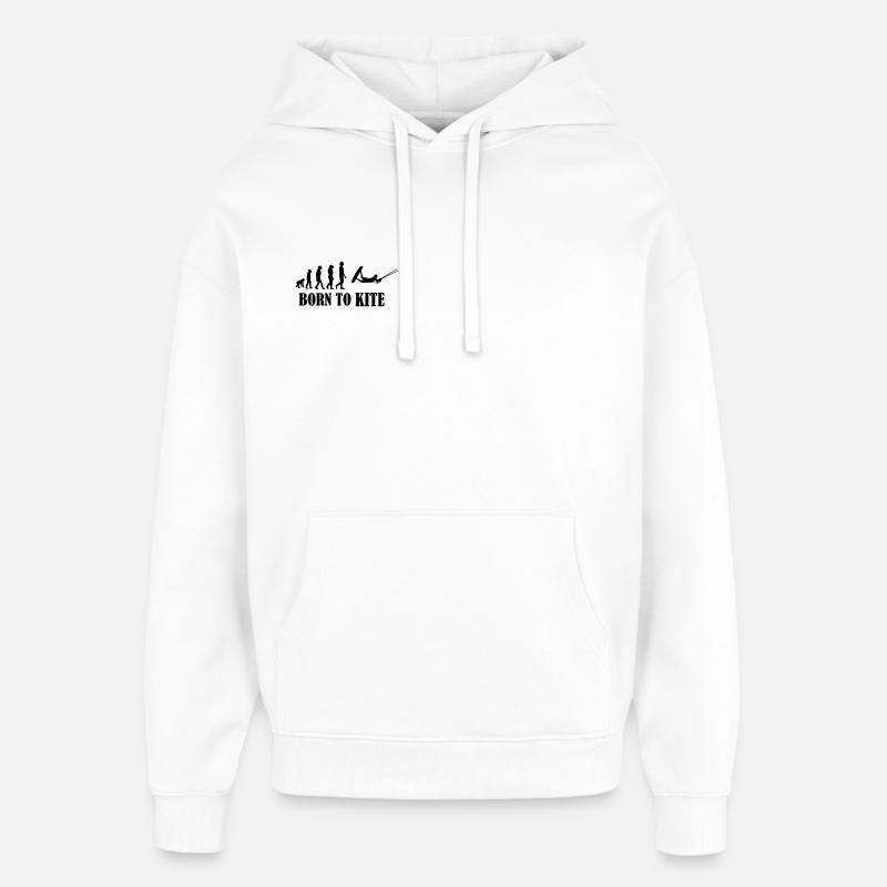 Kiteboard,Kiteboarder,Kiteboarding,Mer,Conseil - Sweat à capuche unisexe Stanley/Stella Oversized - blanc