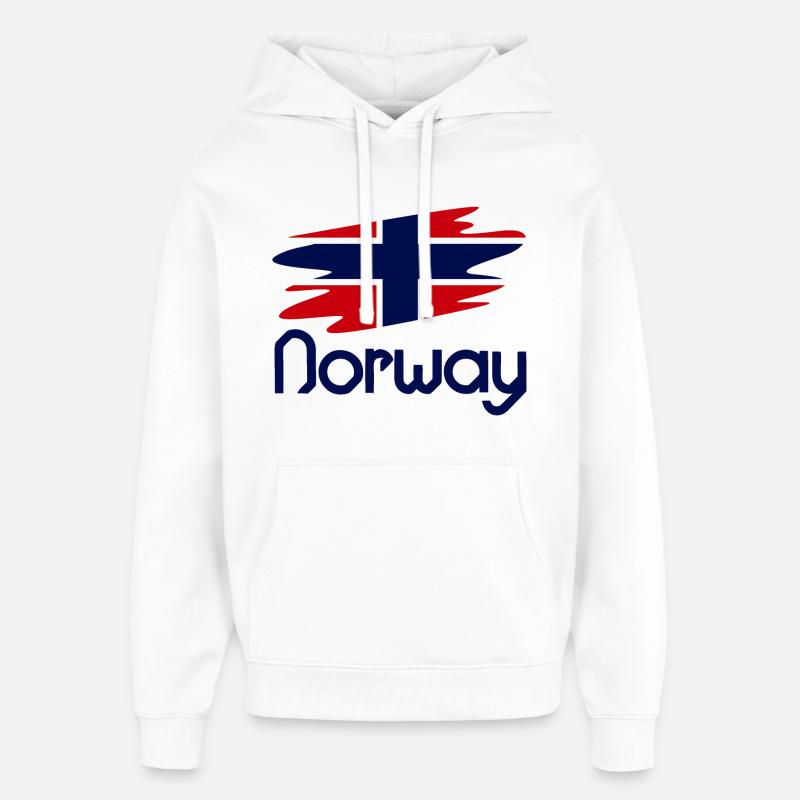 Drapeau Norvège - Design - Sweat à capuche unisexe Stanley/Stella Oversized - blanc