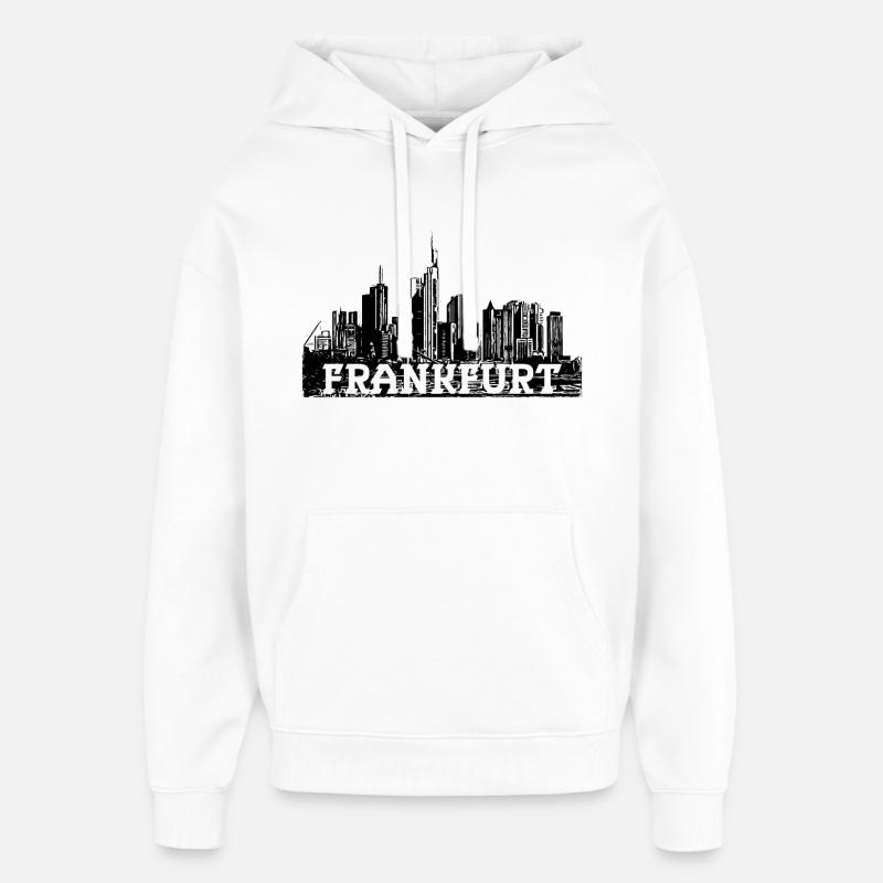 Frankfurt Skyline - Design - Sweat à capuche unisexe Stanley/Stella Oversized - blanc