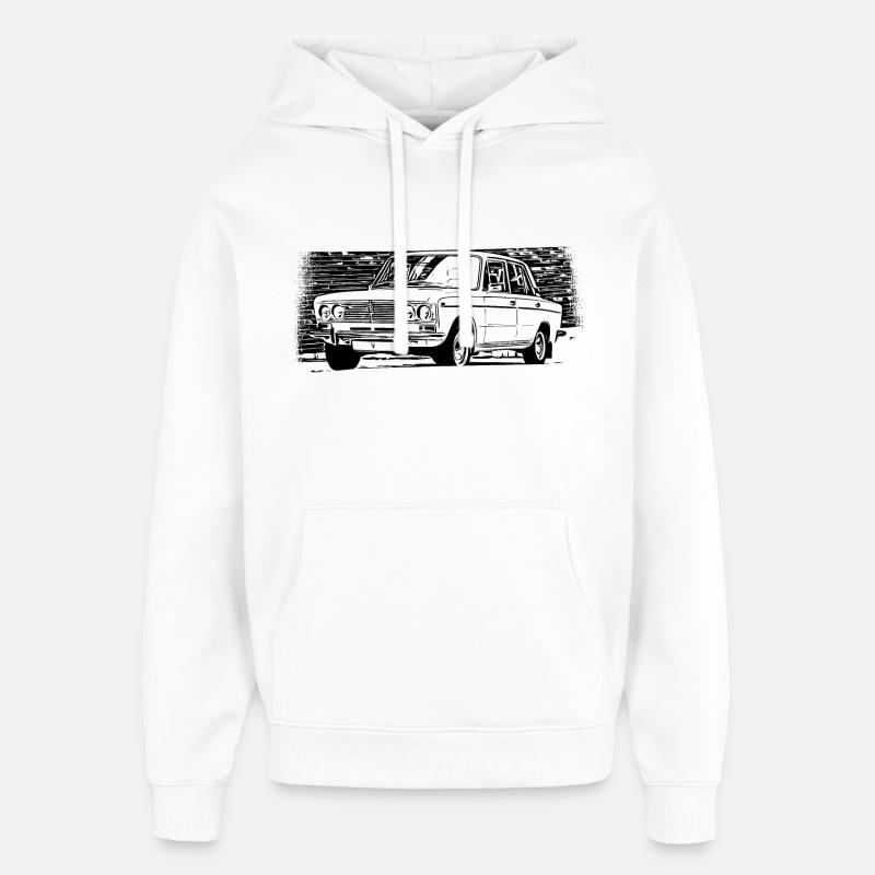 WAS 2103 Lada 1500 Schiguli - Sweat à capuche unisexe Stanley/Stella Oversized - blanc