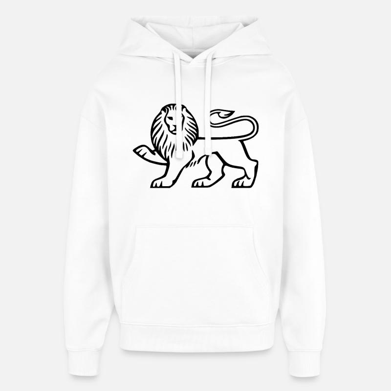 Bonn Bonn Lion - Sweat à capuche unisexe Stanley/Stella Oversized - blanc