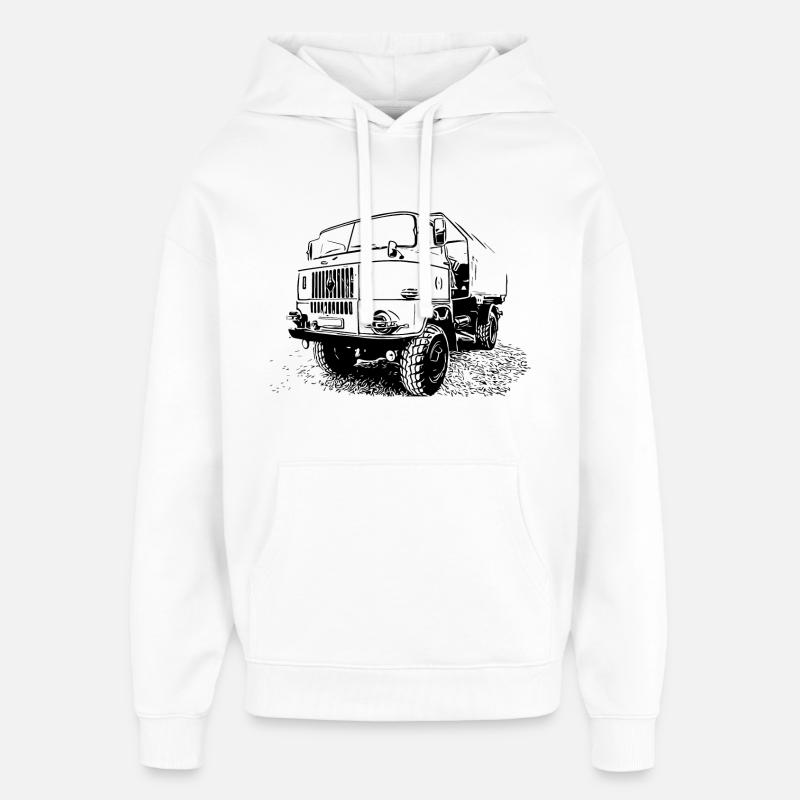 W50 Classique - Sweat à capuche unisexe Stanley/Stella Oversized - blanc