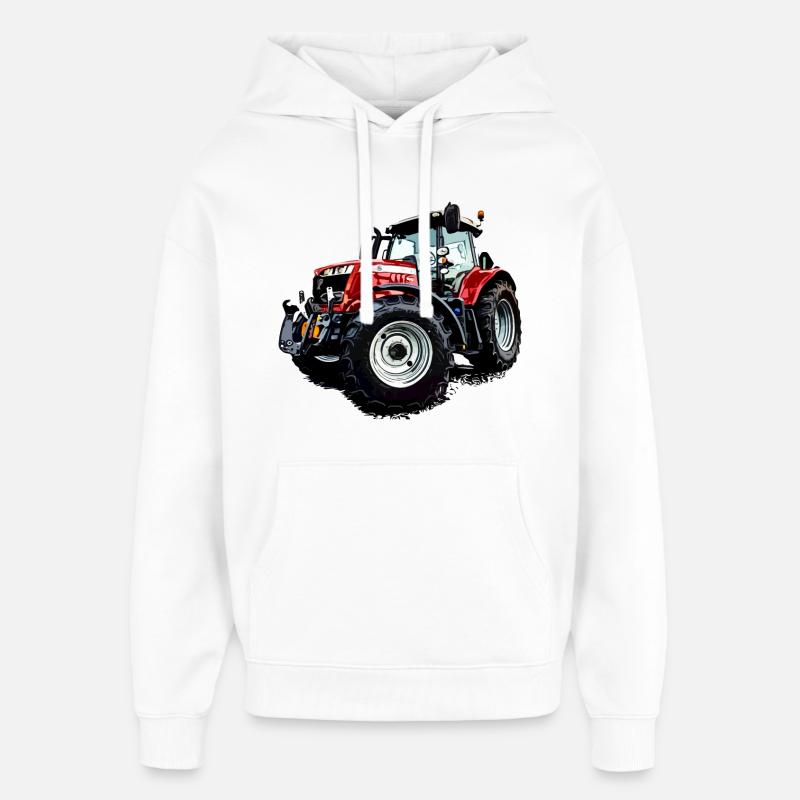 Tracteur S - Sweat à capuche unisexe Stanley/Stella Oversized - blanc