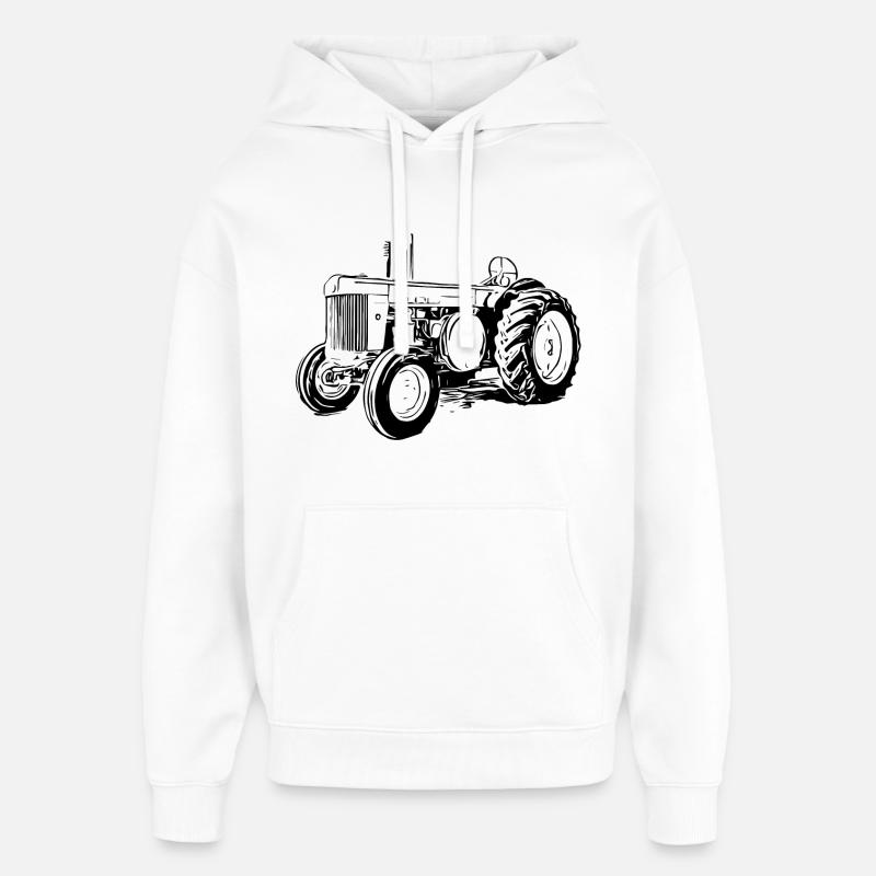Tracteur modèle R - Sweat à capuche unisexe Stanley/Stella Oversized - blanc